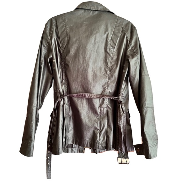 Black waxed cotton biker jacket - Picture 5 of 12